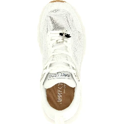 White Tencel Athletic Sneakers