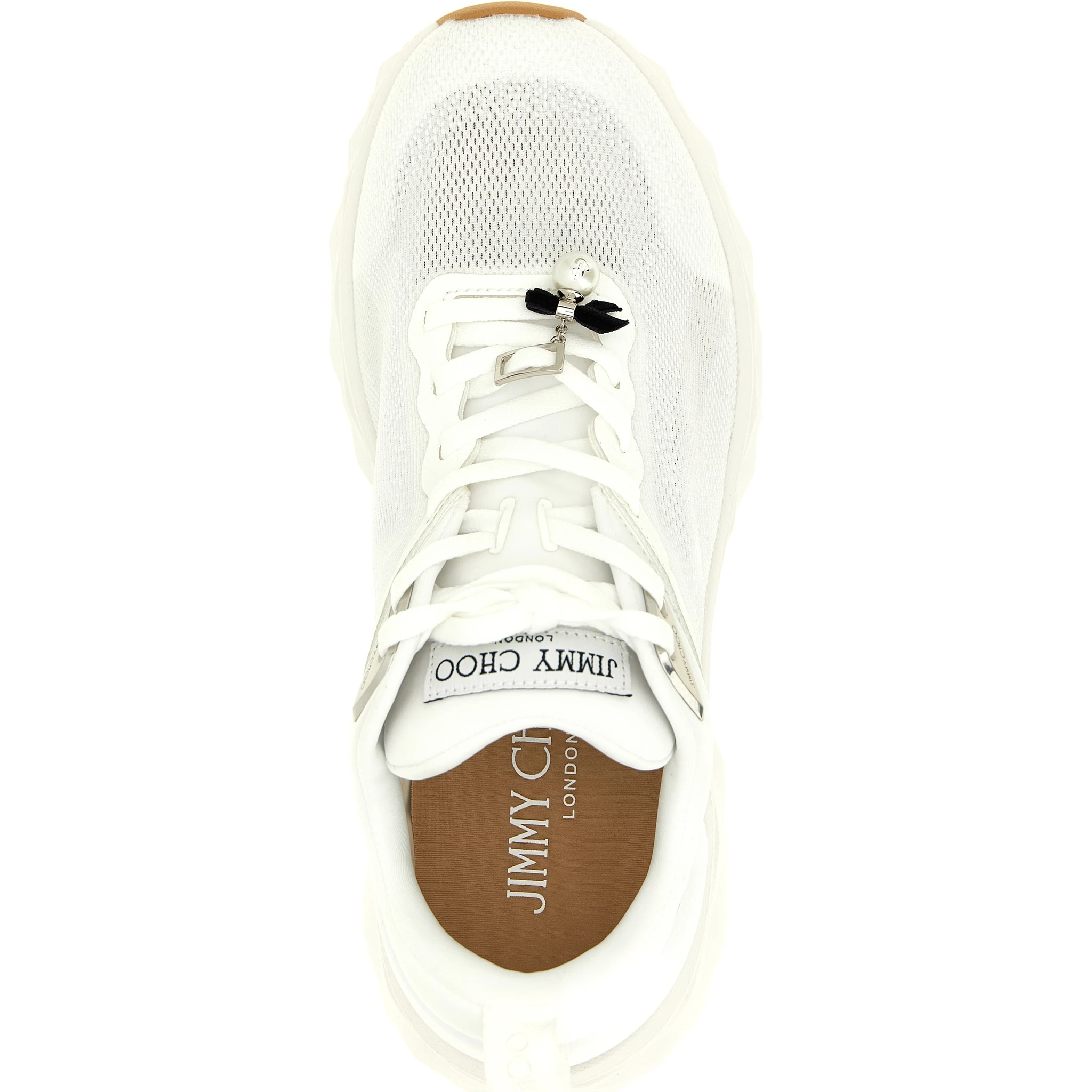 White Tencel Athletic Sneakers
