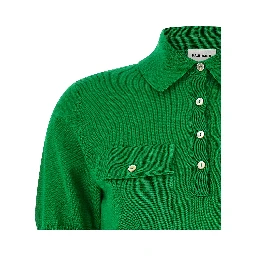 Bicolor Wool Polo Shirt