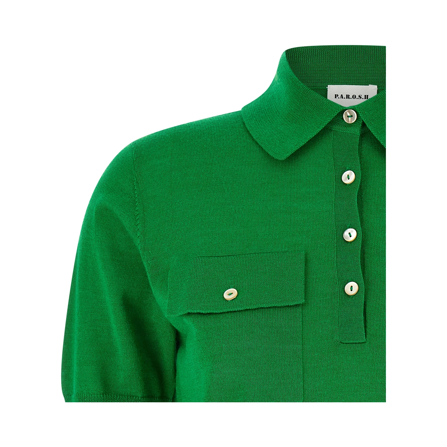 Bicolor Wool Polo Shirt
