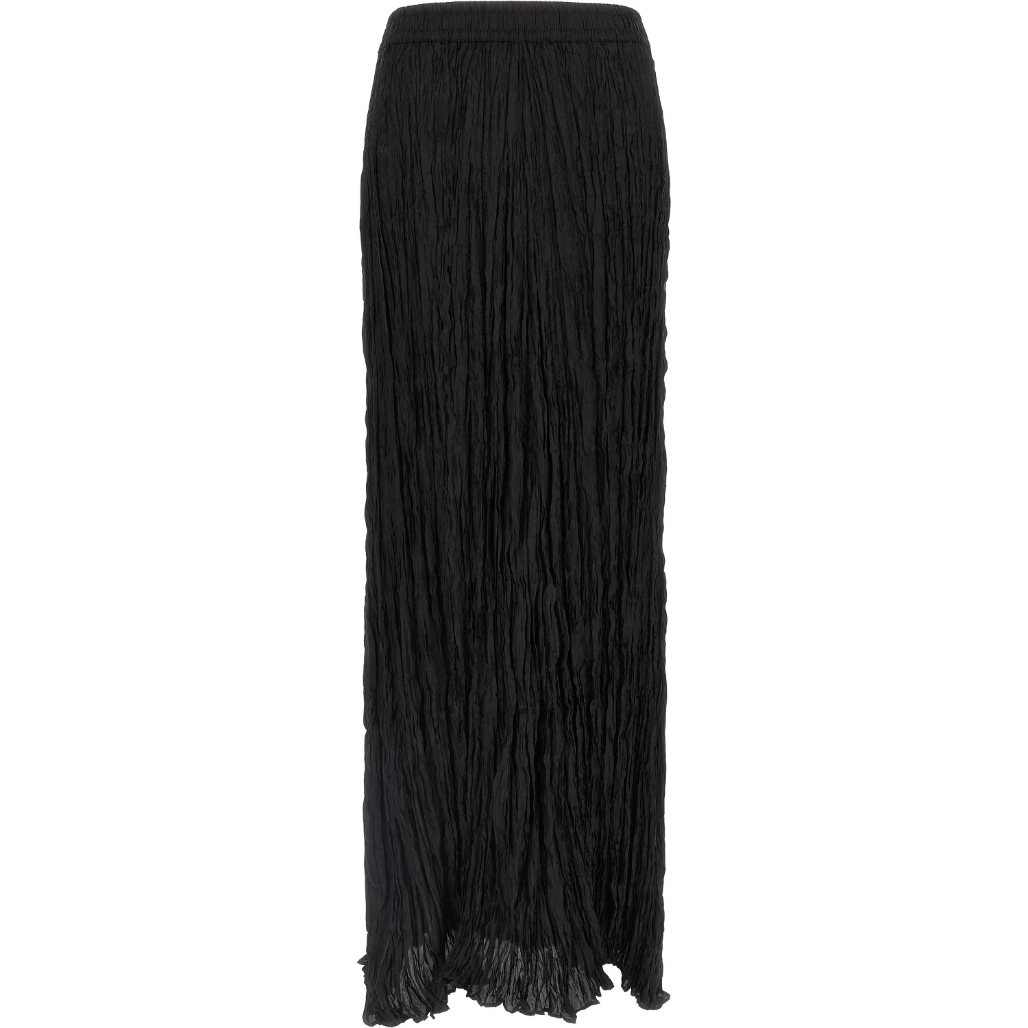 Black Silk Mini Skirt