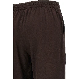 Brown Silk Casual Pants