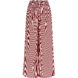 Multicolor Cotton Casual Pants
