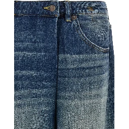 Blue Cotton Jeans Denim