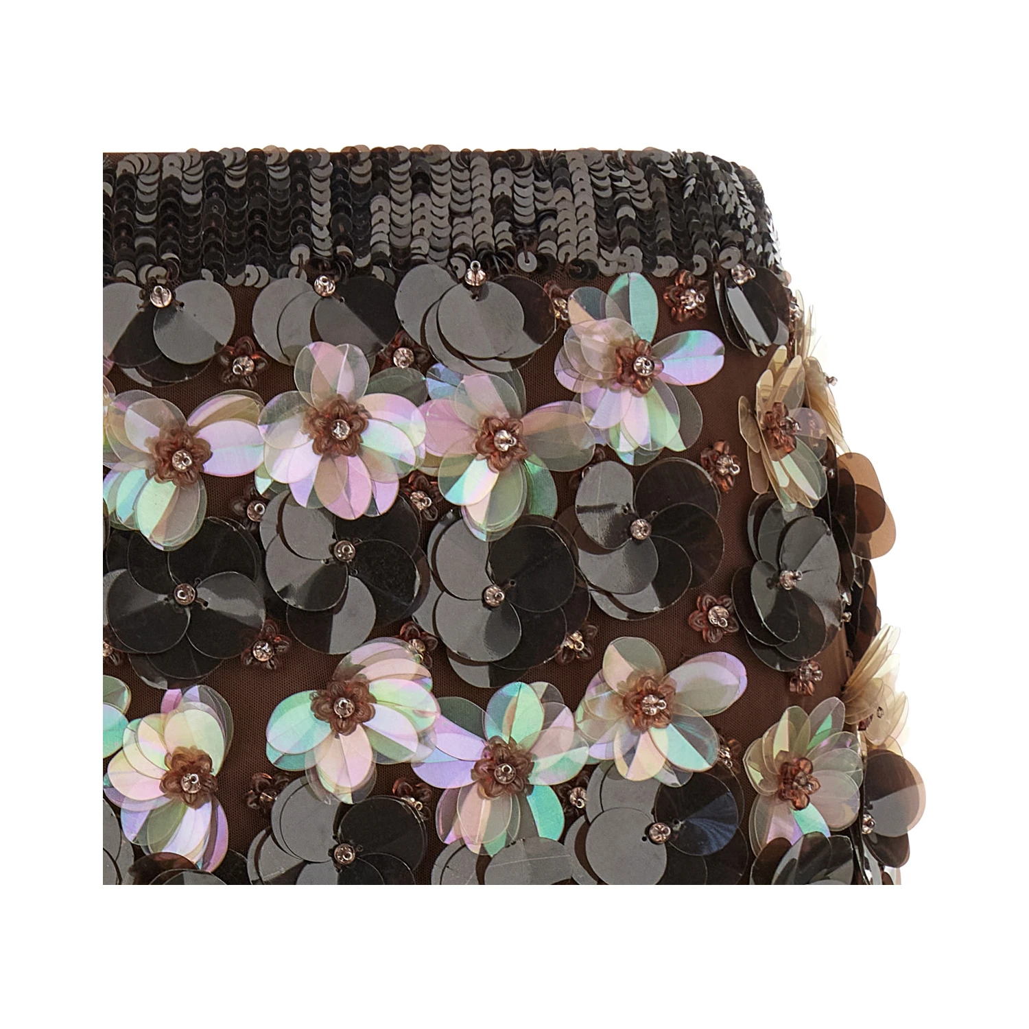 Brown Polyamide Long Skirt