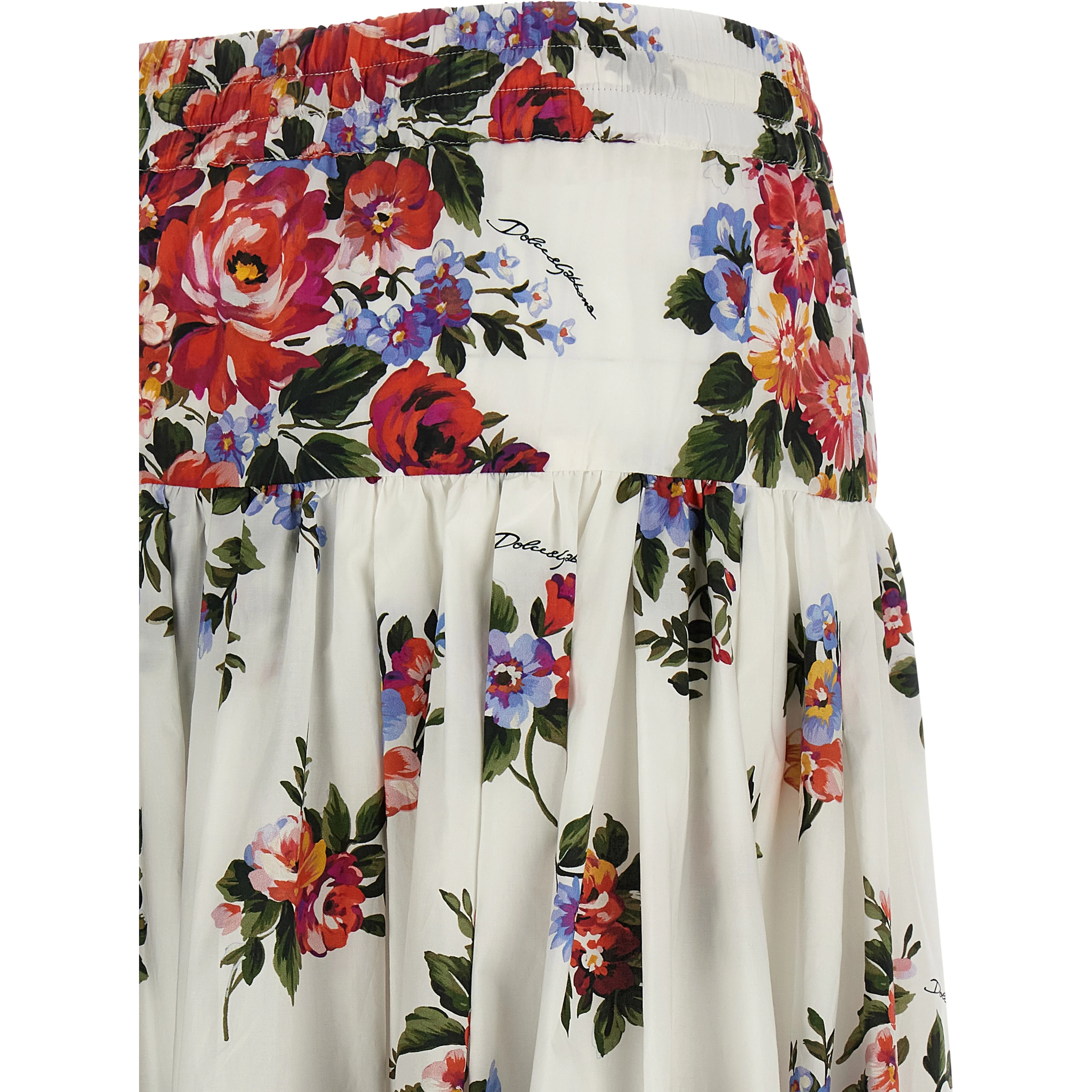 White Cotton Mini Skirt