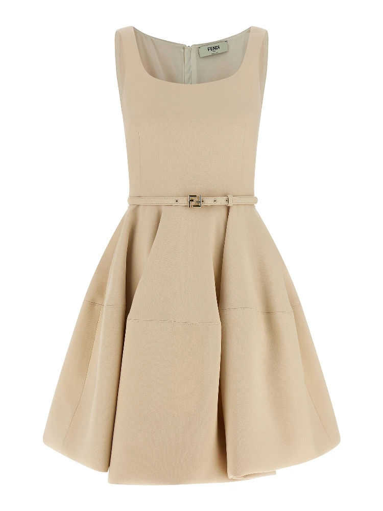 Multicolor Wool Short Dress