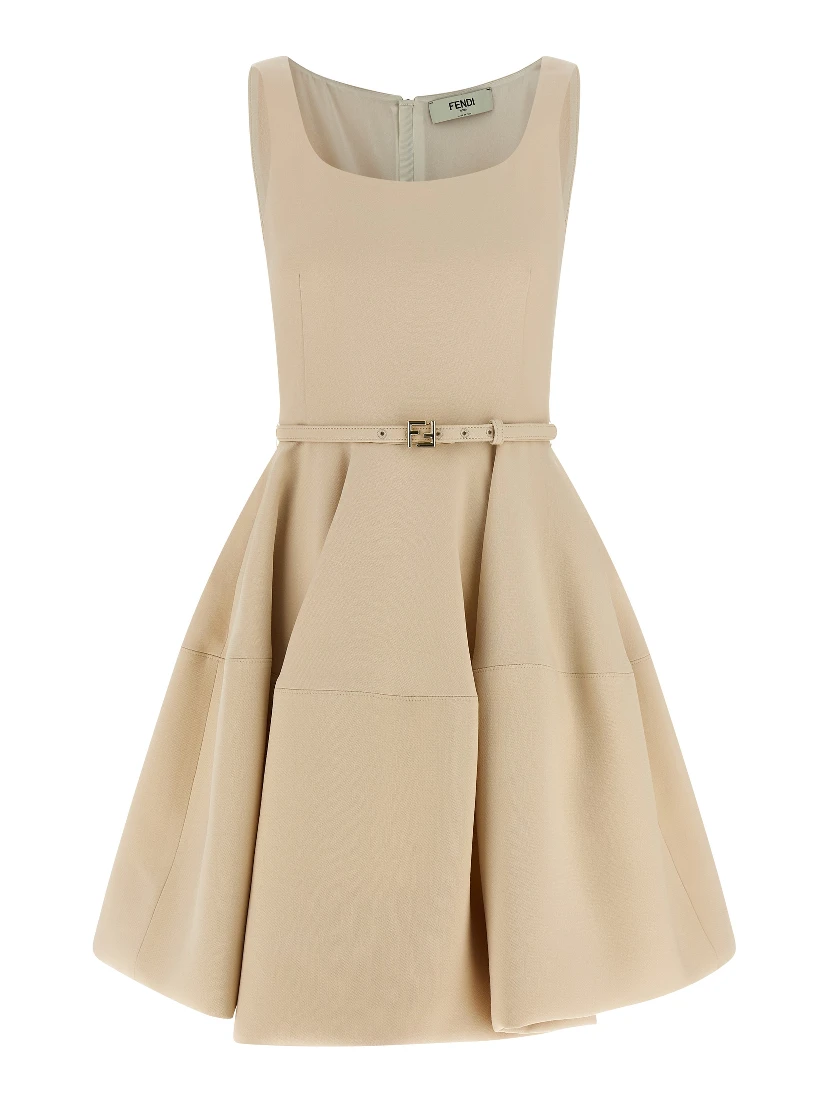 Multicolor Wool Short Dress