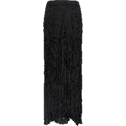 Black Silk Mini Skirt