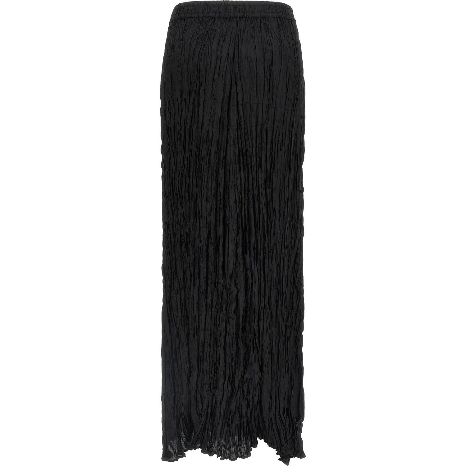 Black Silk Mini Skirt