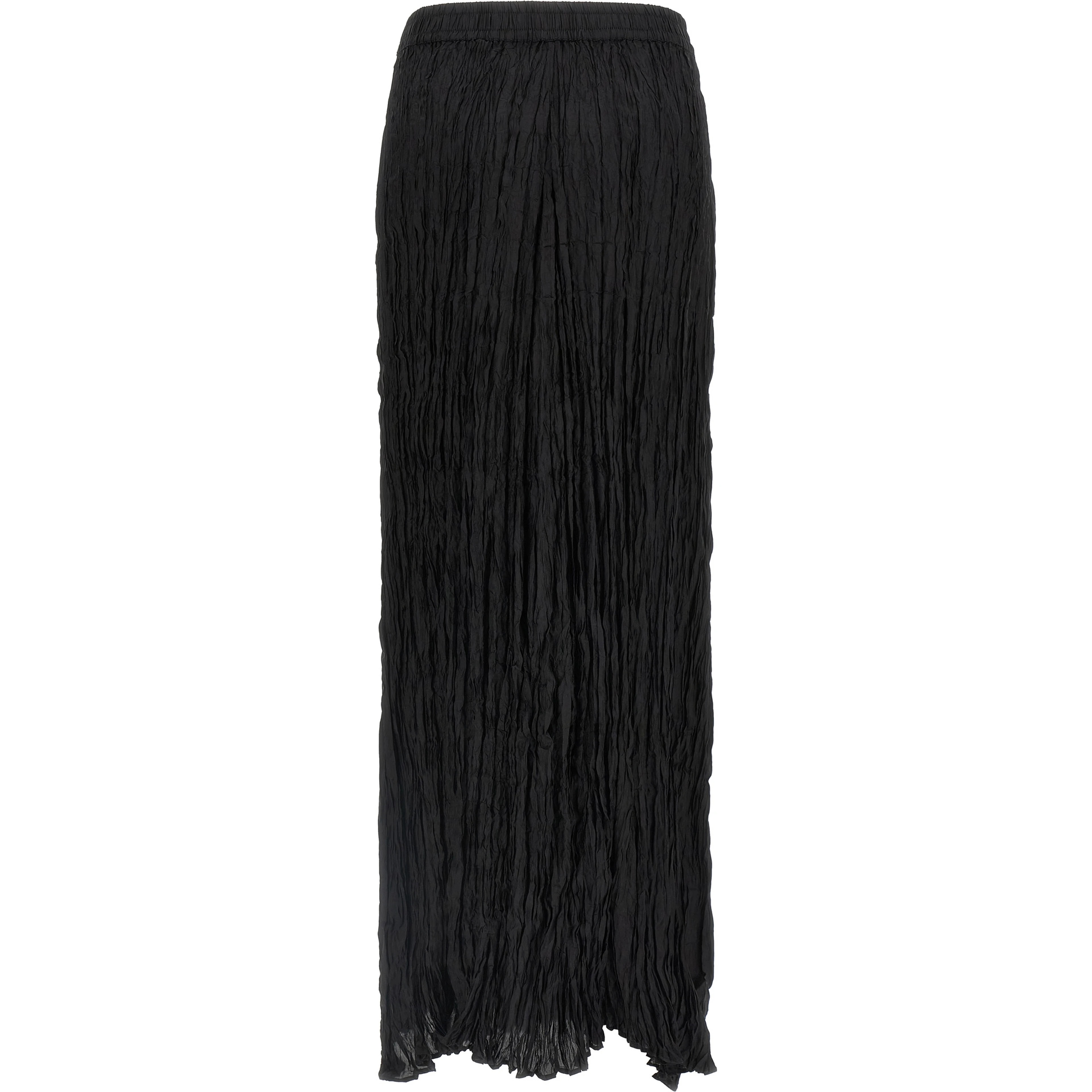 Black Silk Mini Skirt