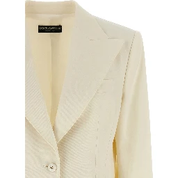 White Virgin Wool Blazer