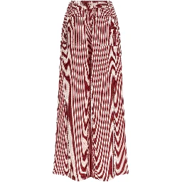 Multicolor Cotton Casual Pants