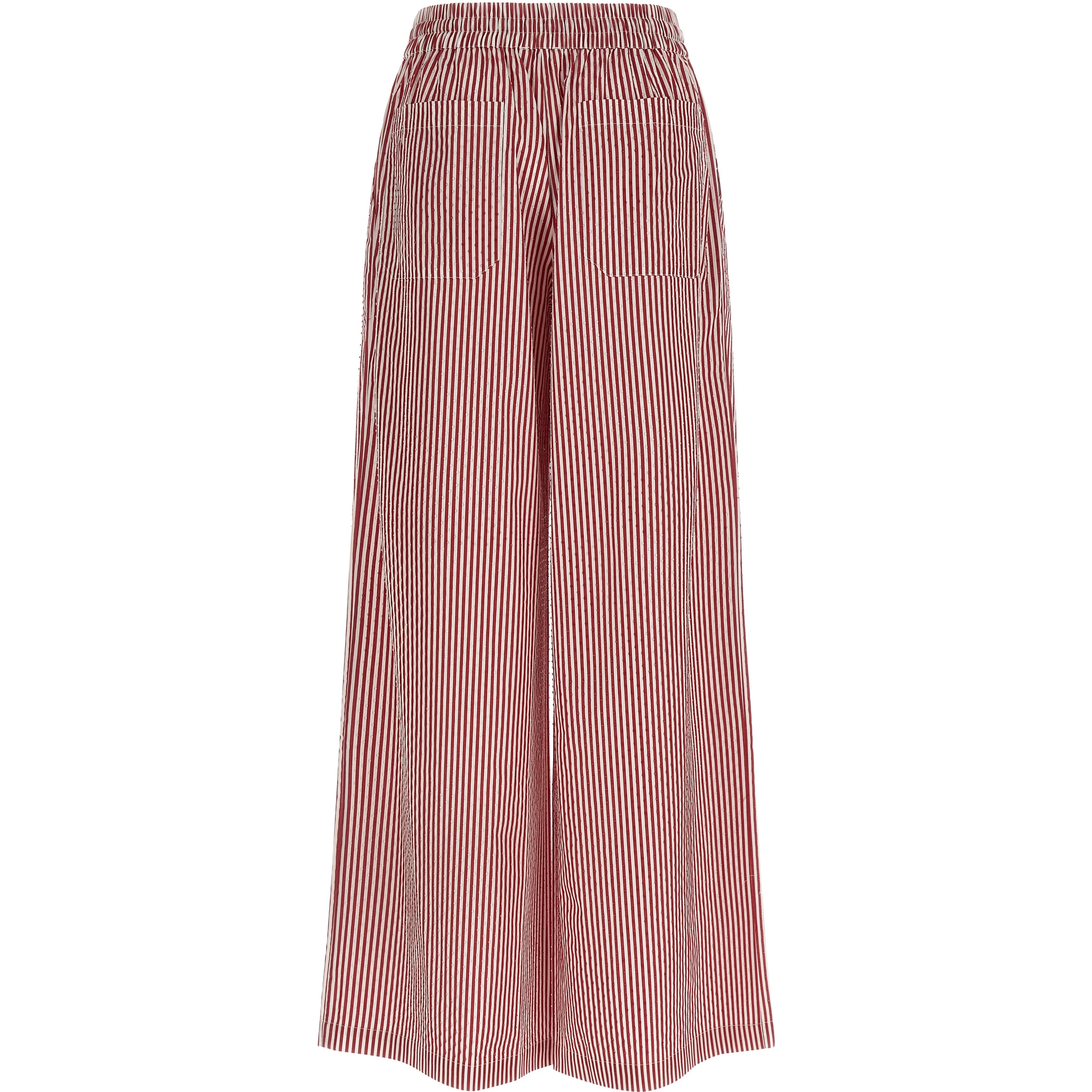 Multicolor Cotton Casual Pants