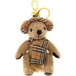 Beige Wool Keychain