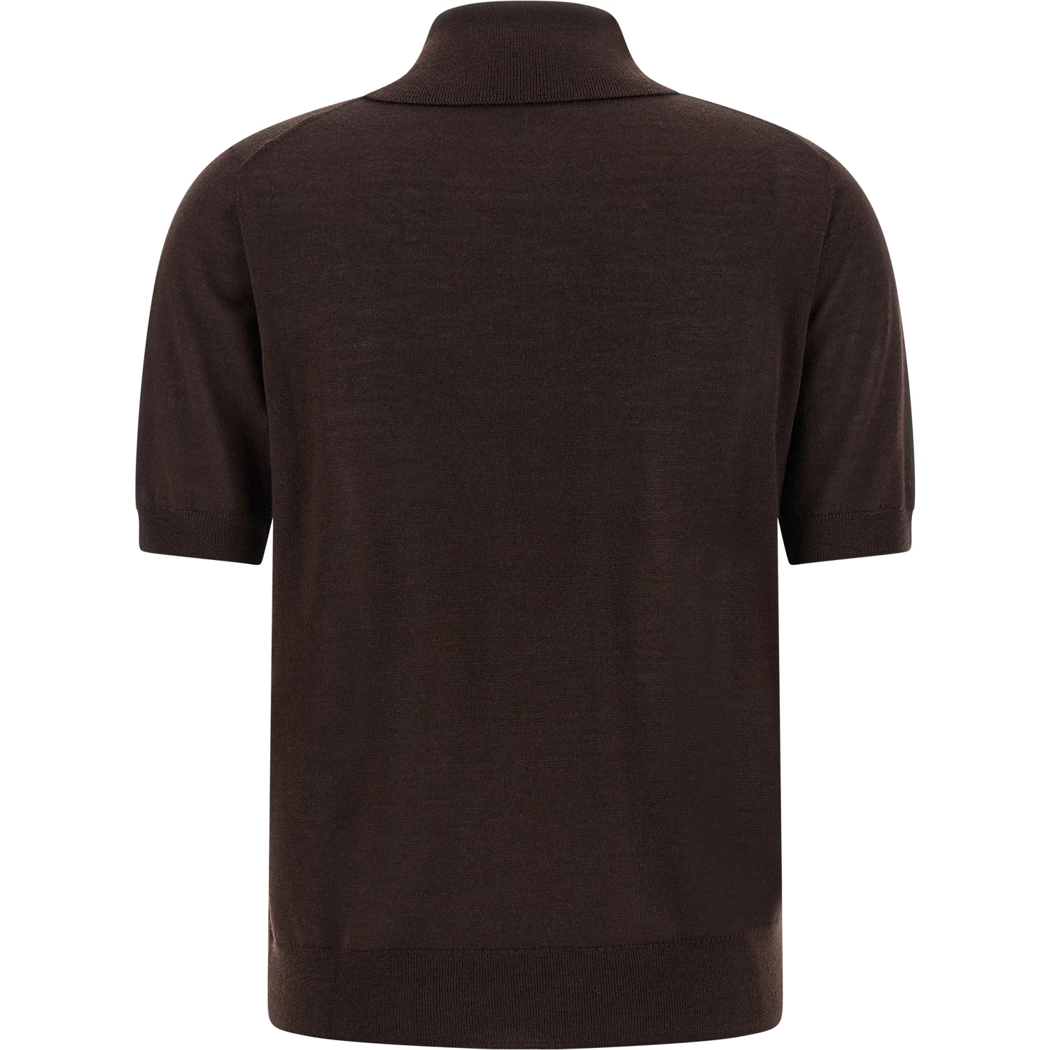 Brown Wool Polo Shirt