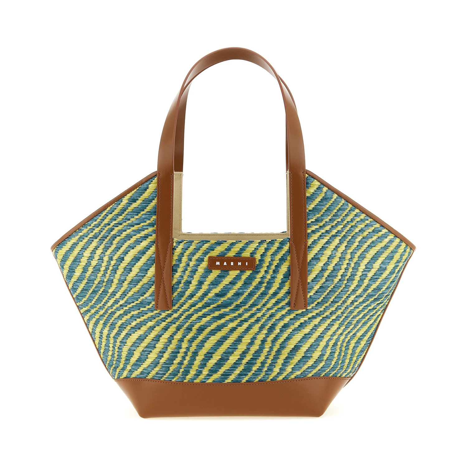 Bicolor Polyamide Tote Bag