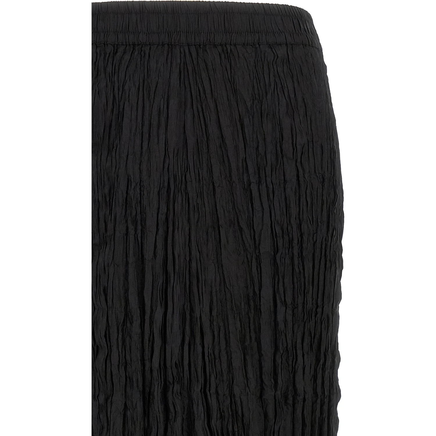 Black Silk Mini Skirt