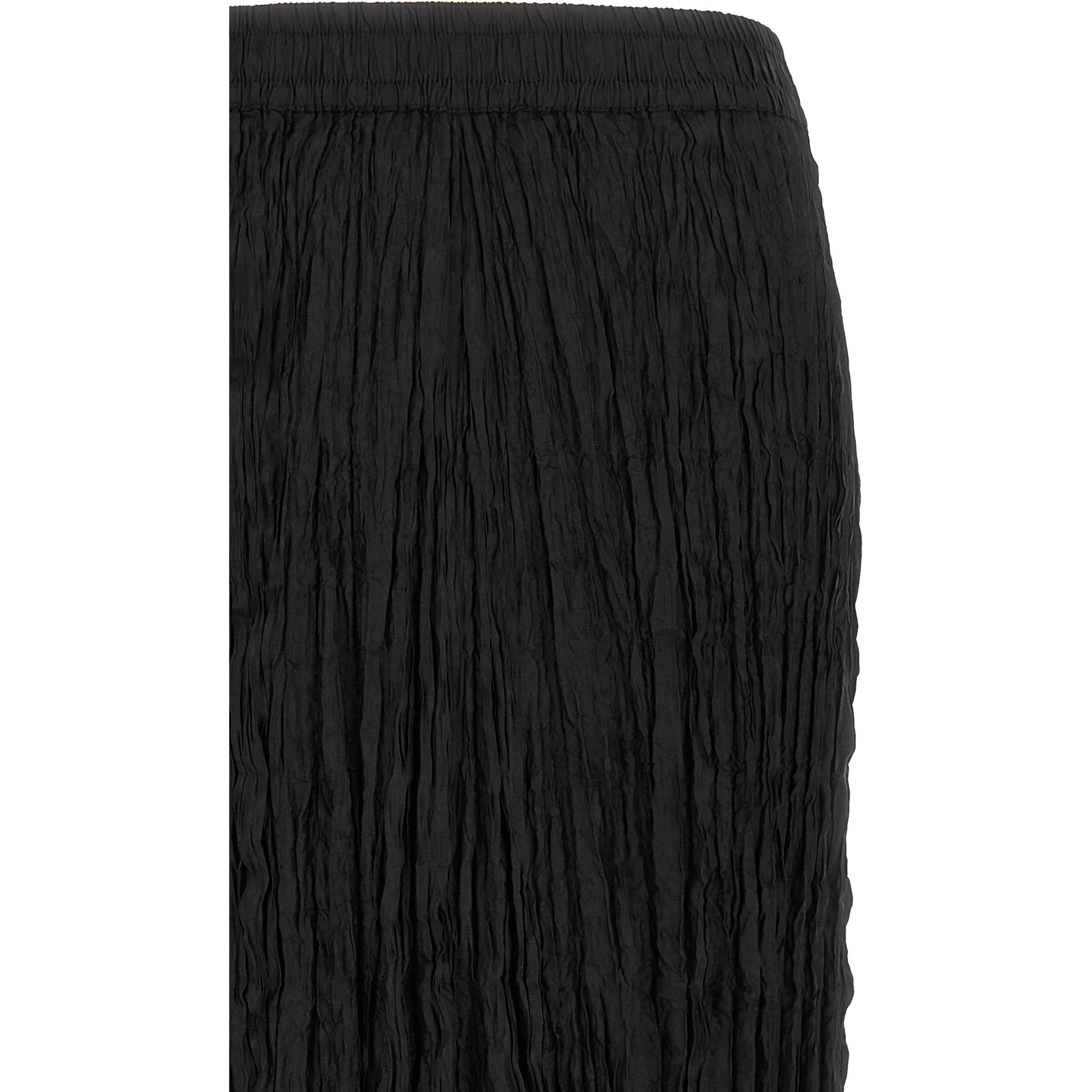 Black Silk Mini Skirt