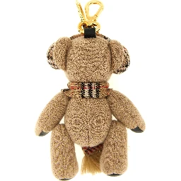 Beige Wool Keychain