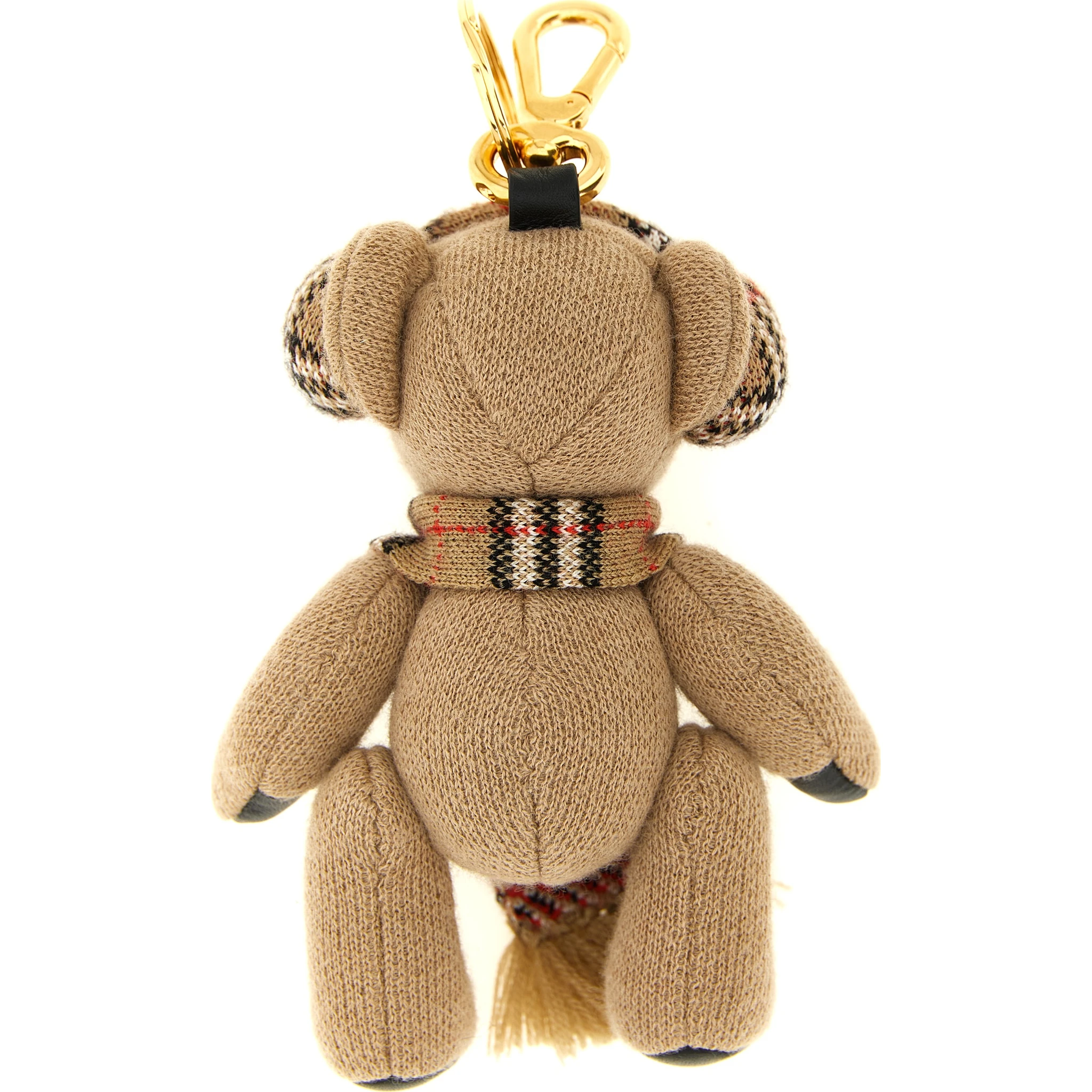 Beige Wool Keychain