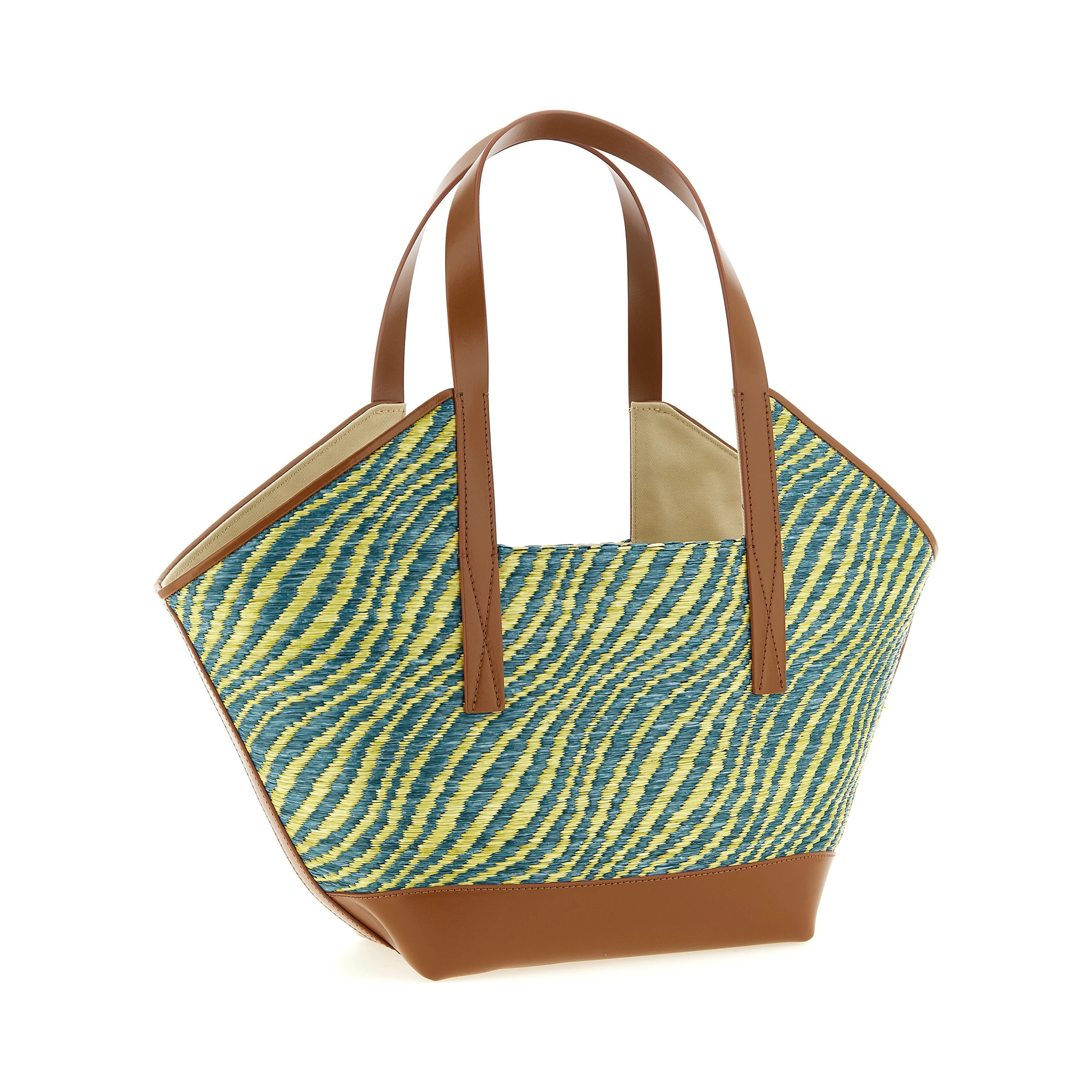 Bicolor Polyamide Tote Bag