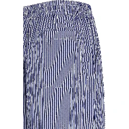 Blue Cotton Casual Pants