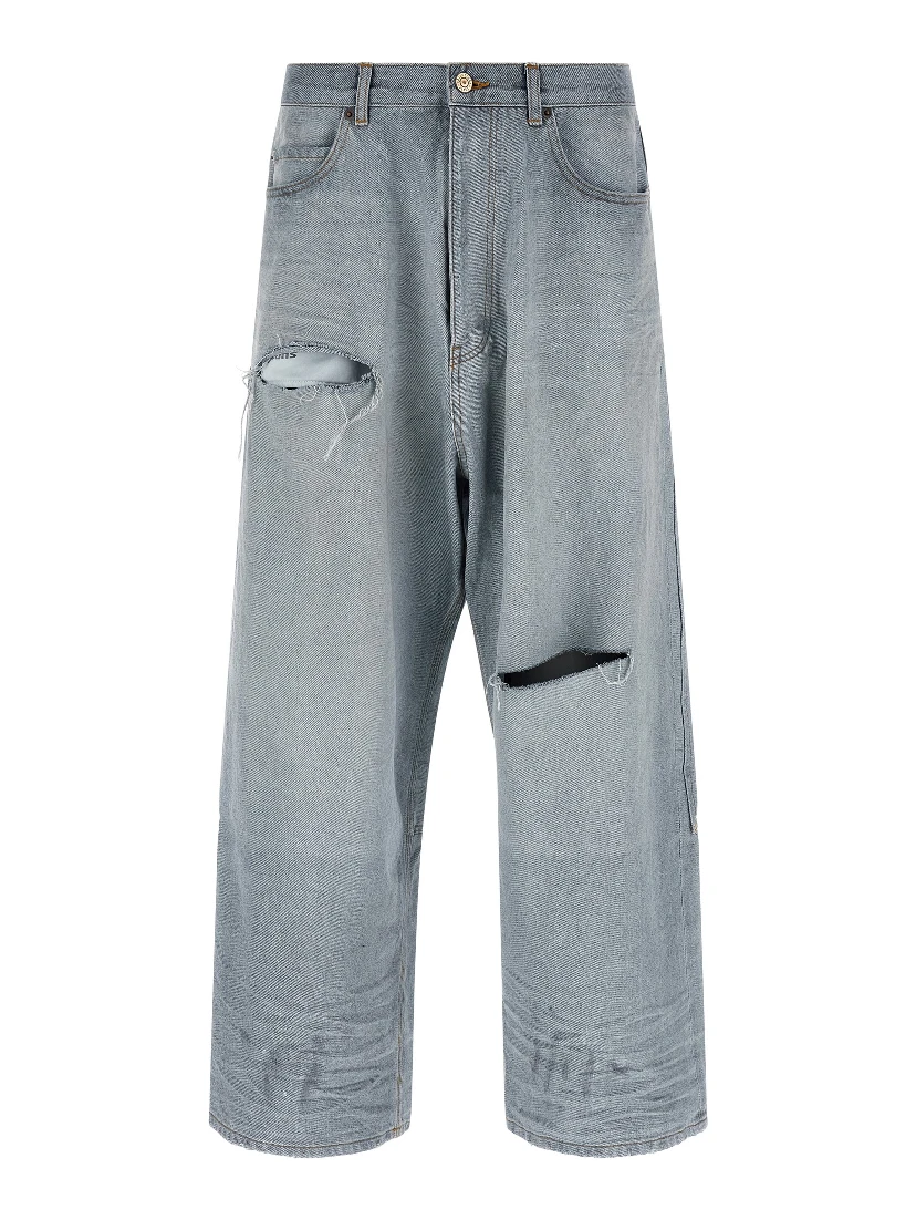 Blue Cotton Relaxed Fit Jeans