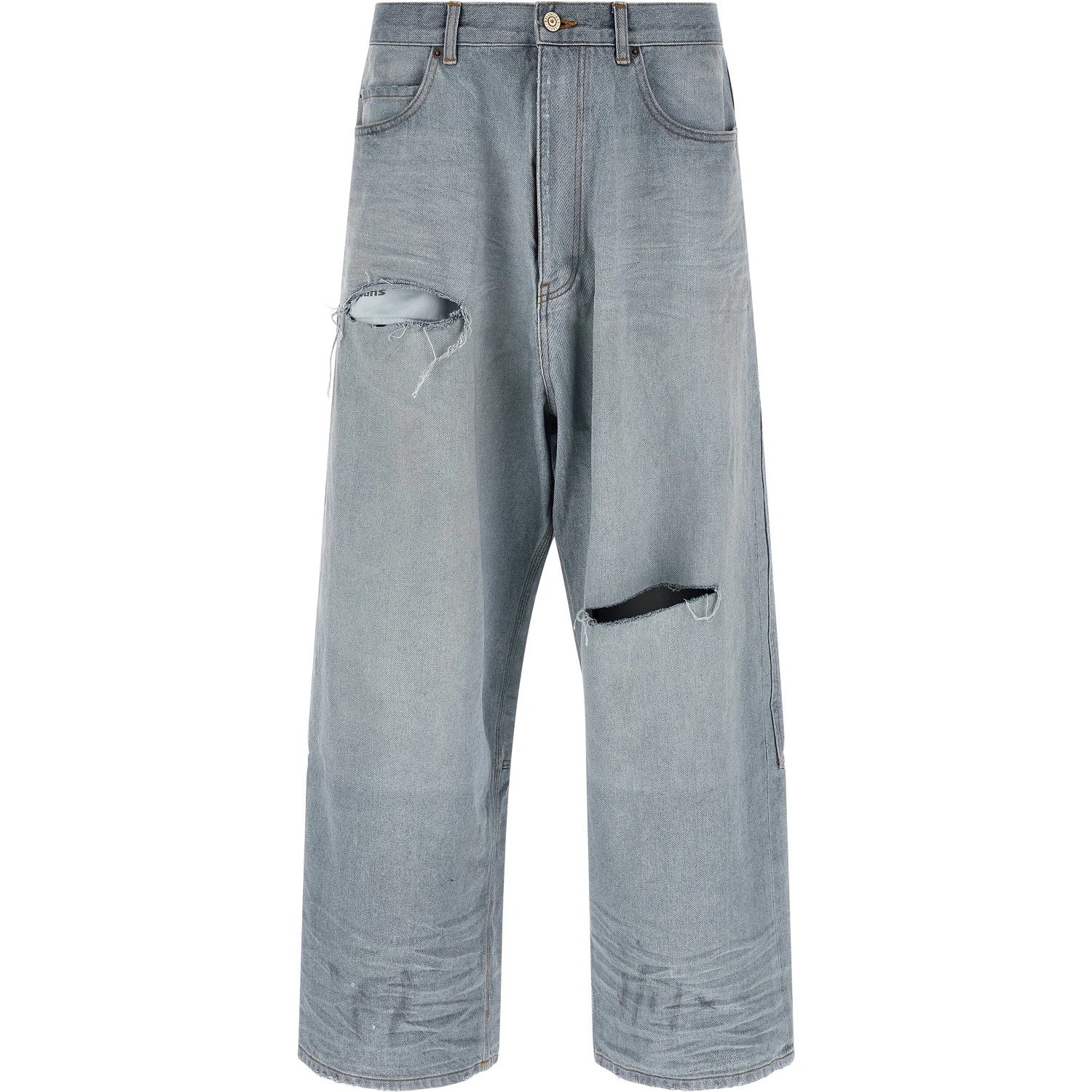 Blue Cotton Relaxed Fit Jeans