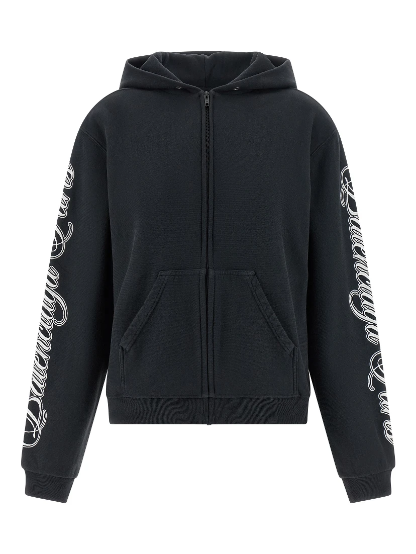 Black Cotton Sweatshirt