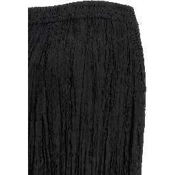 Black Silk Mini Skirt