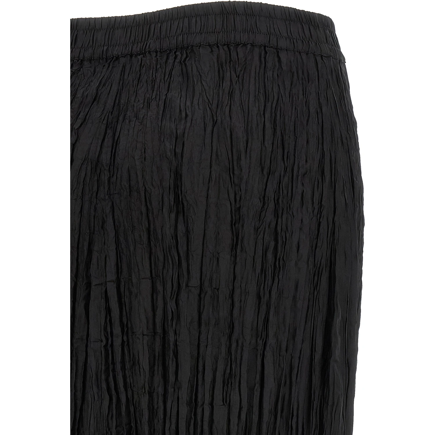 Black Silk Mini Skirt