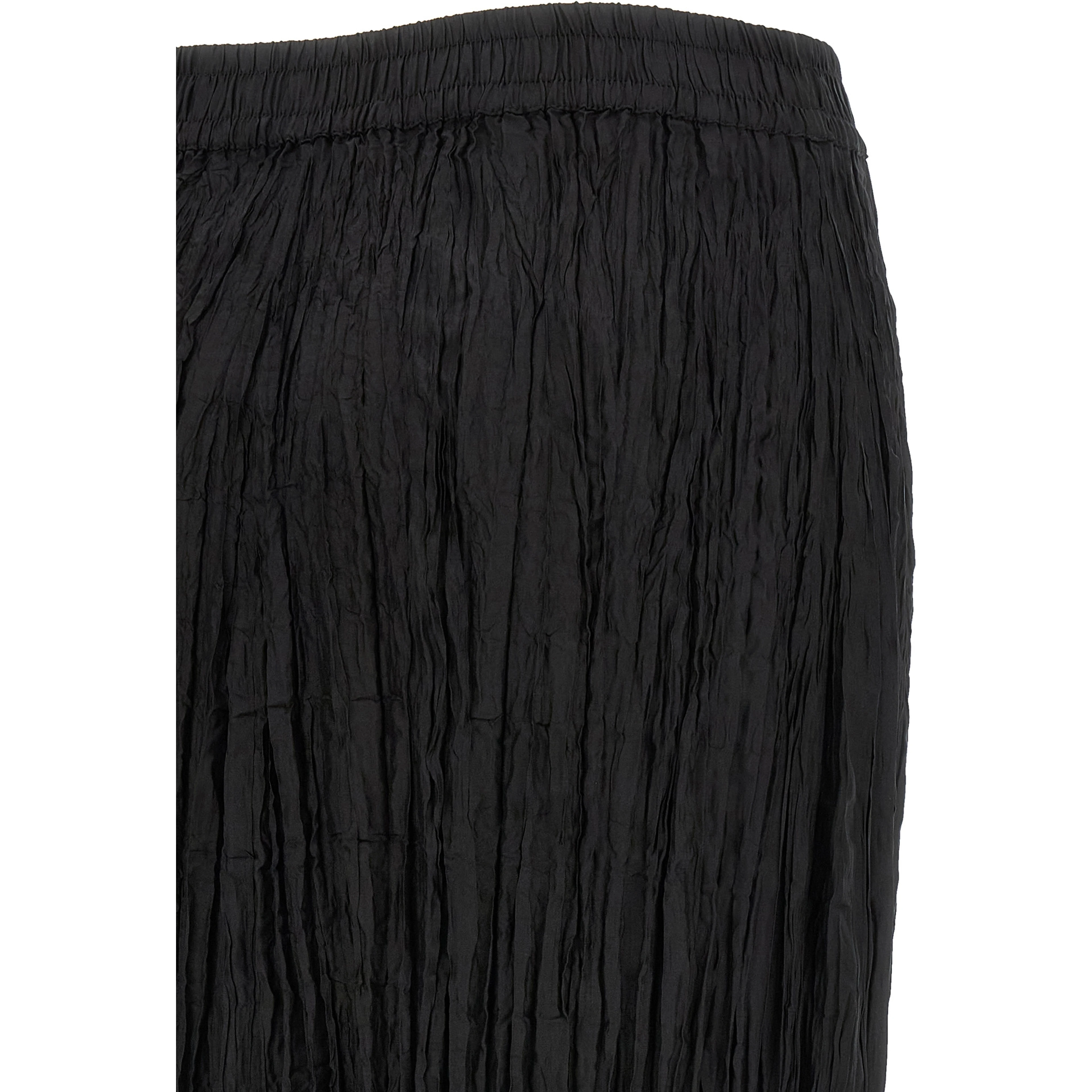 Black Silk Mini Skirt