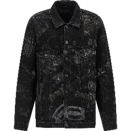 Black Cotton Denim Jacket