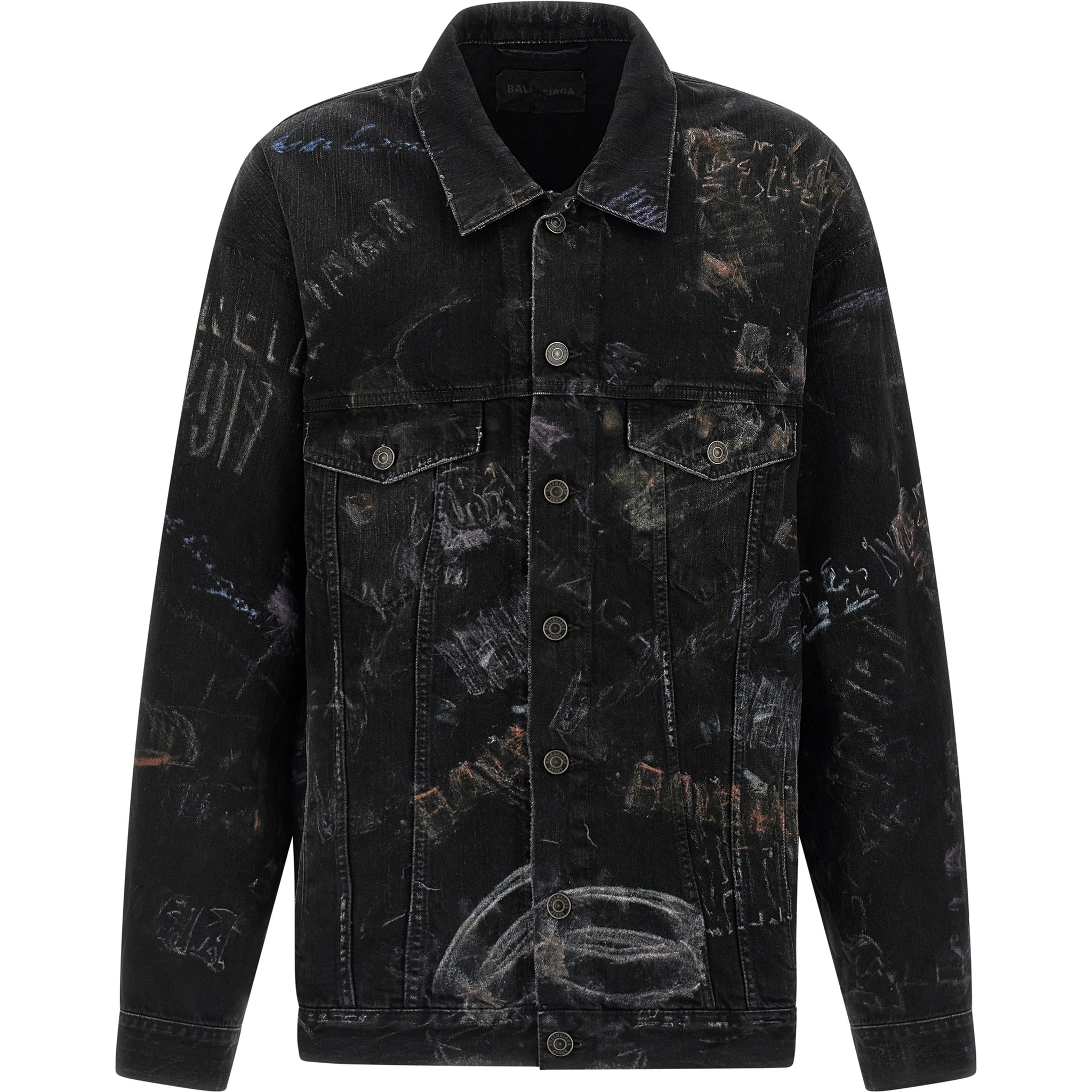 Black Cotton Denim Jacket
