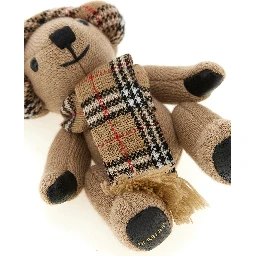 Beige Wool Keychain