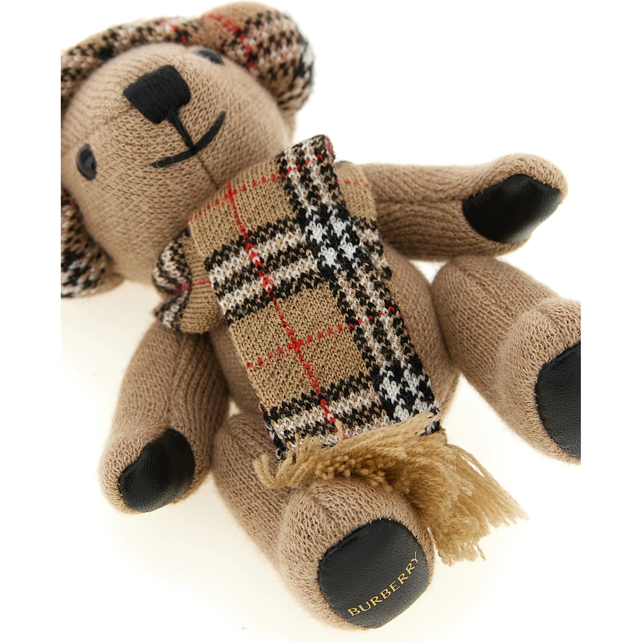 Beige Wool Keychain