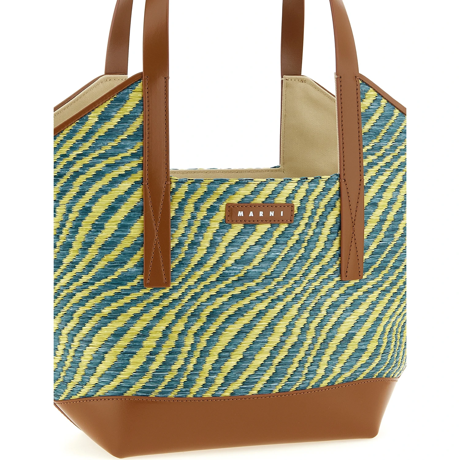 Bicolor Polyamide Tote Bag