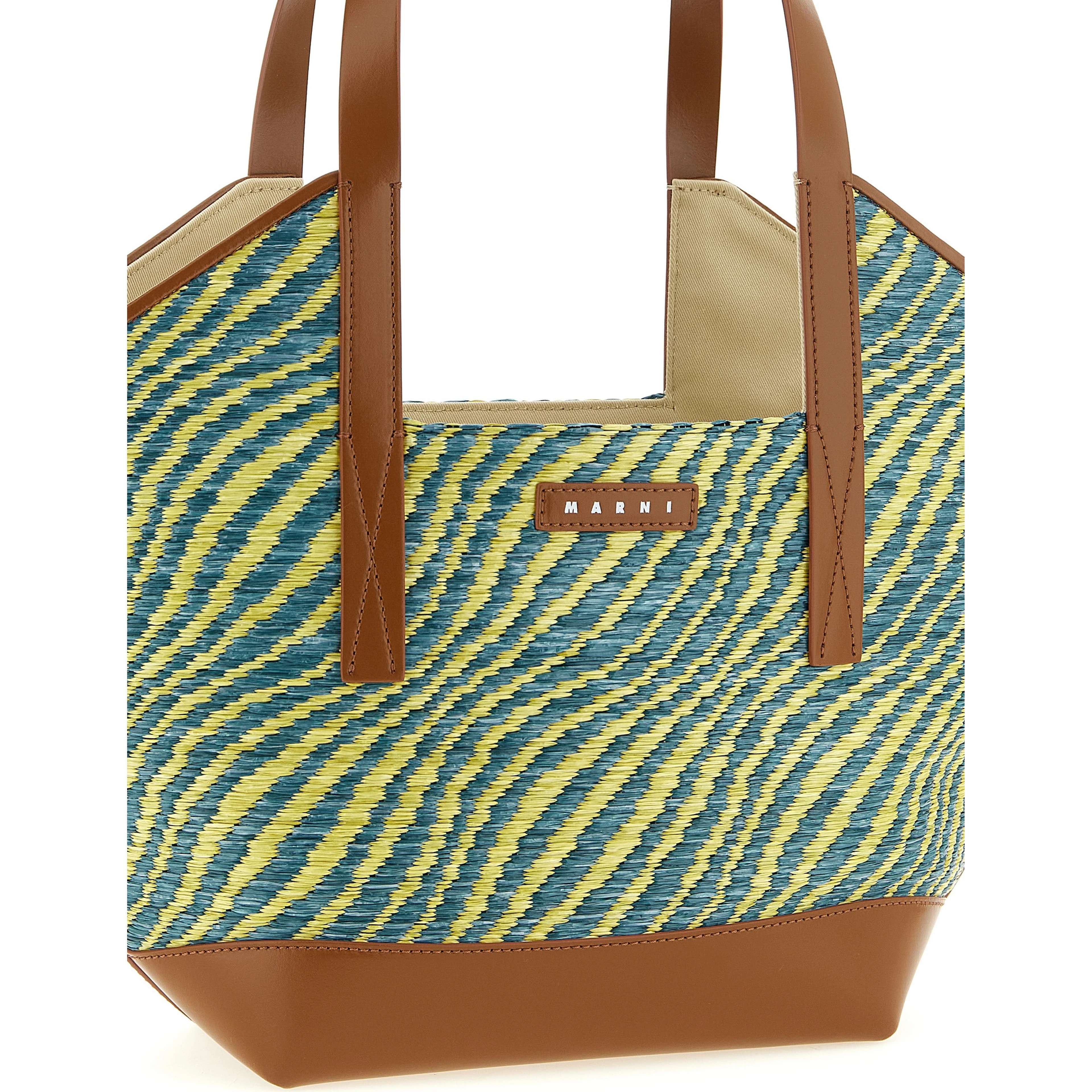 Bicolor Polyamide Tote Bag