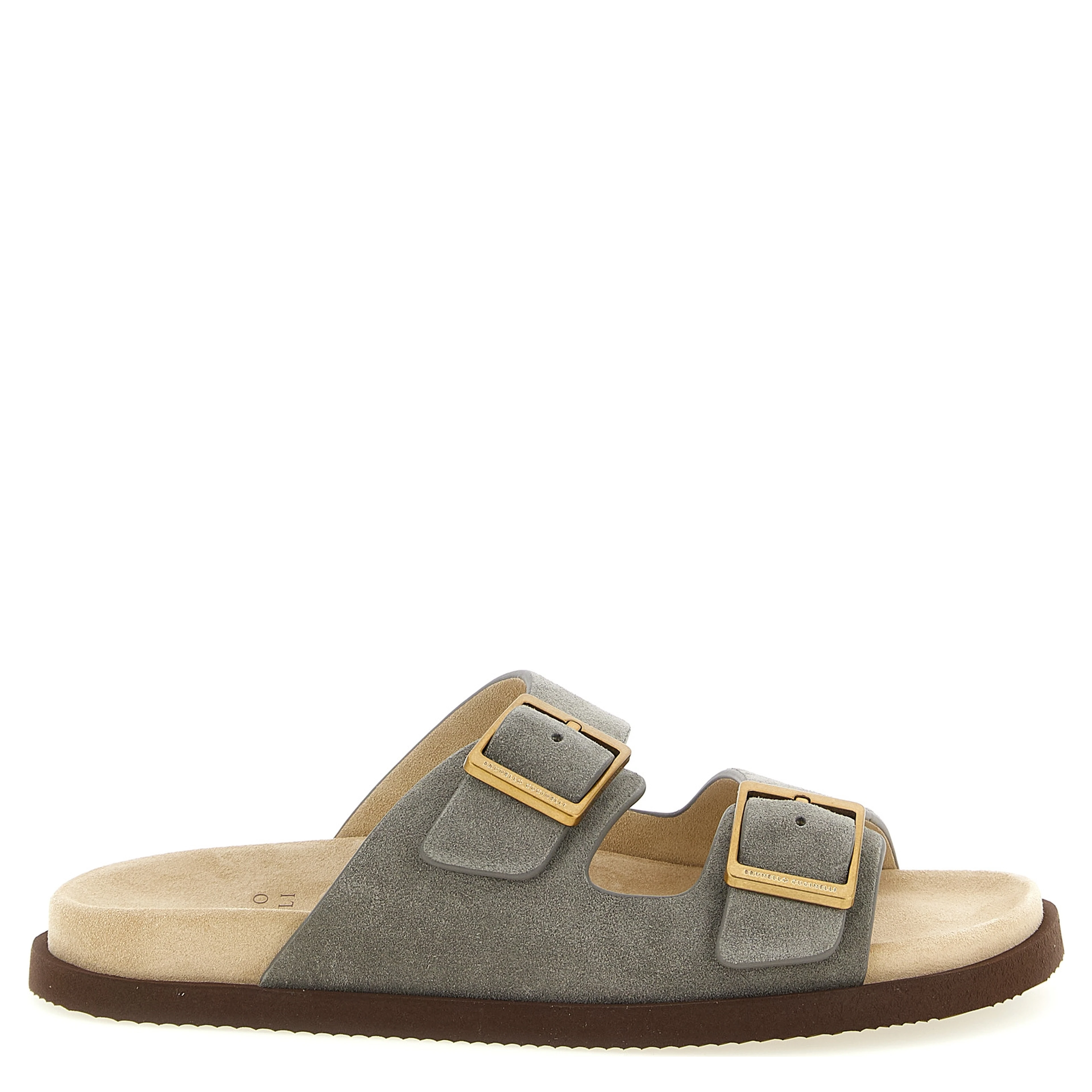 Gray Calfskin Slides