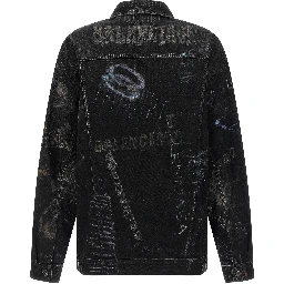 Black Cotton Denim Jacket