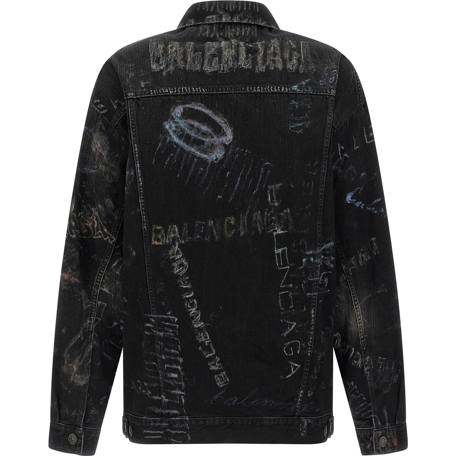 Black Cotton Denim Jacket