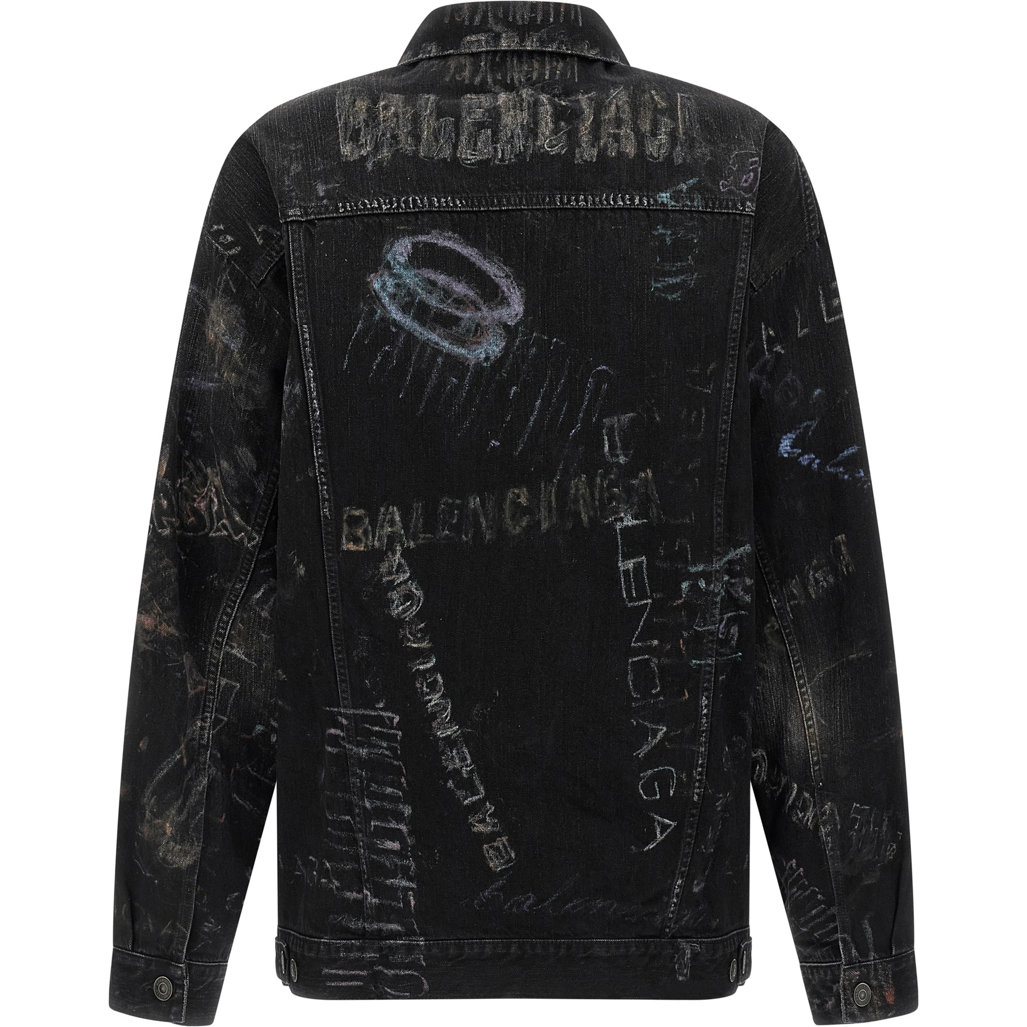 Black Cotton Denim Jacket