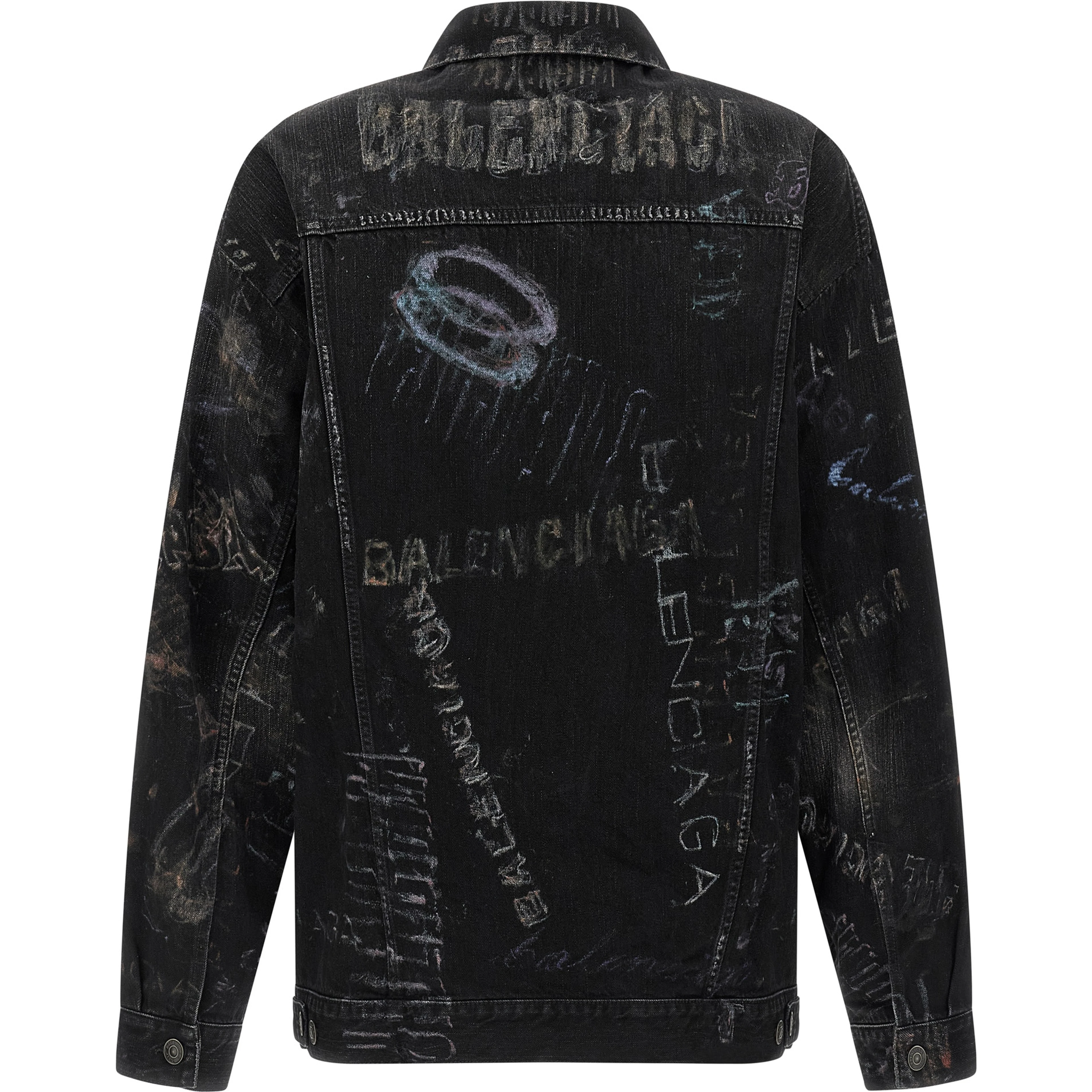 Black Cotton Denim Jacket