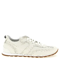 White Goatskin Athletic Sneakers