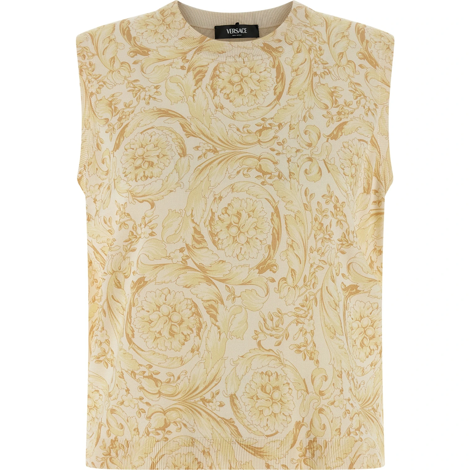 Bicolor Silk Sleeveless Jacket