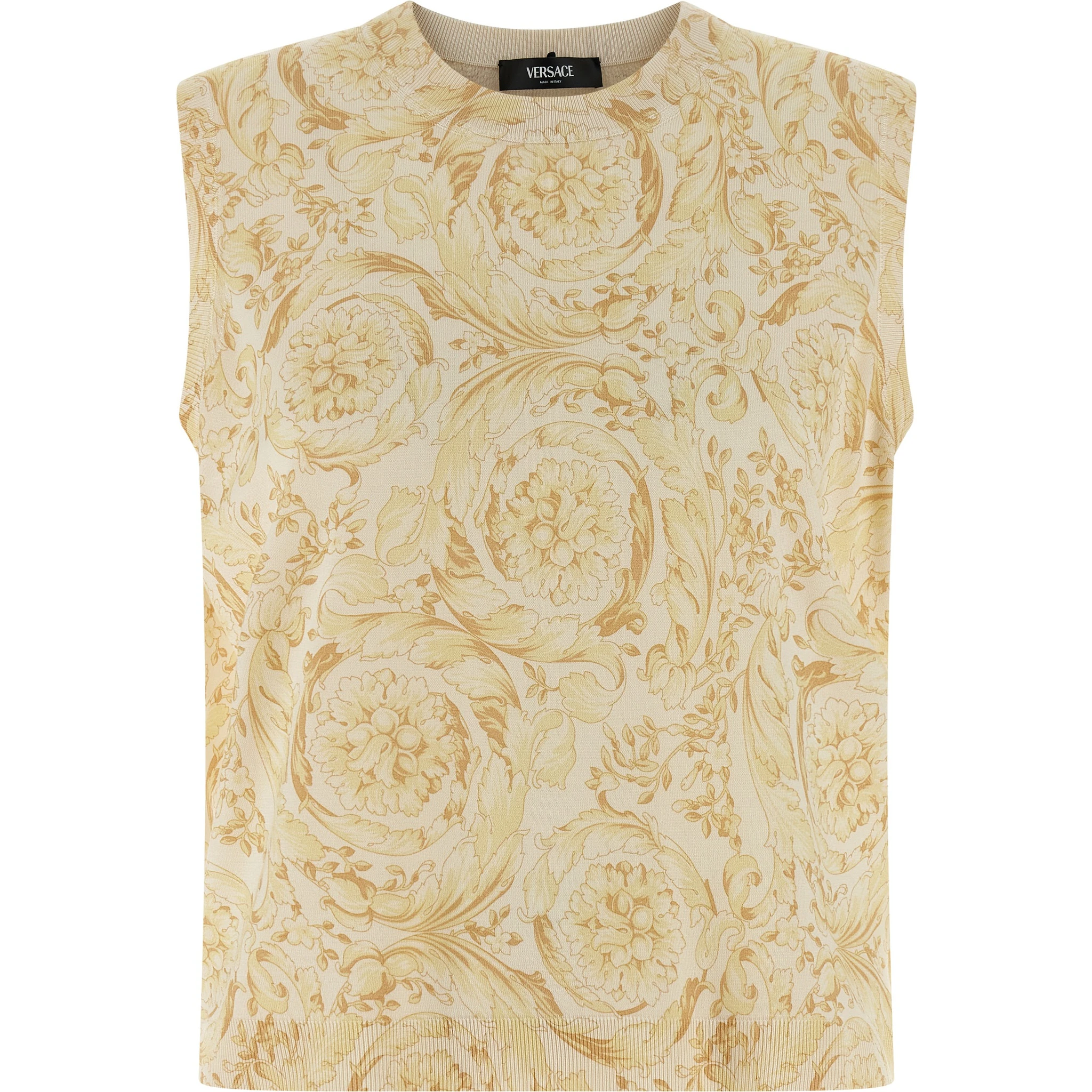 Bicolor Silk Sleeveless Jacket