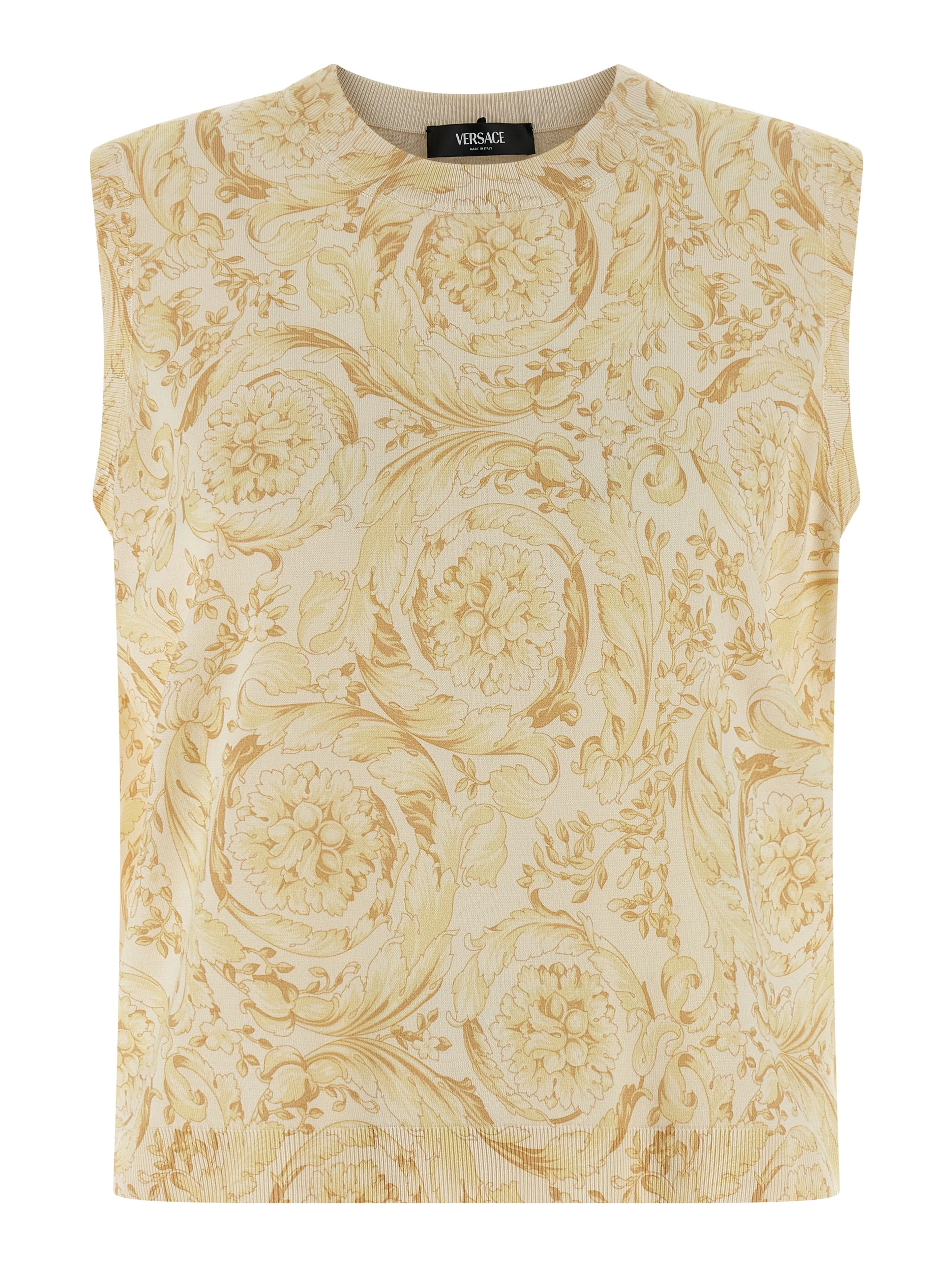 Bicolor Silk Sleeveless Jacket