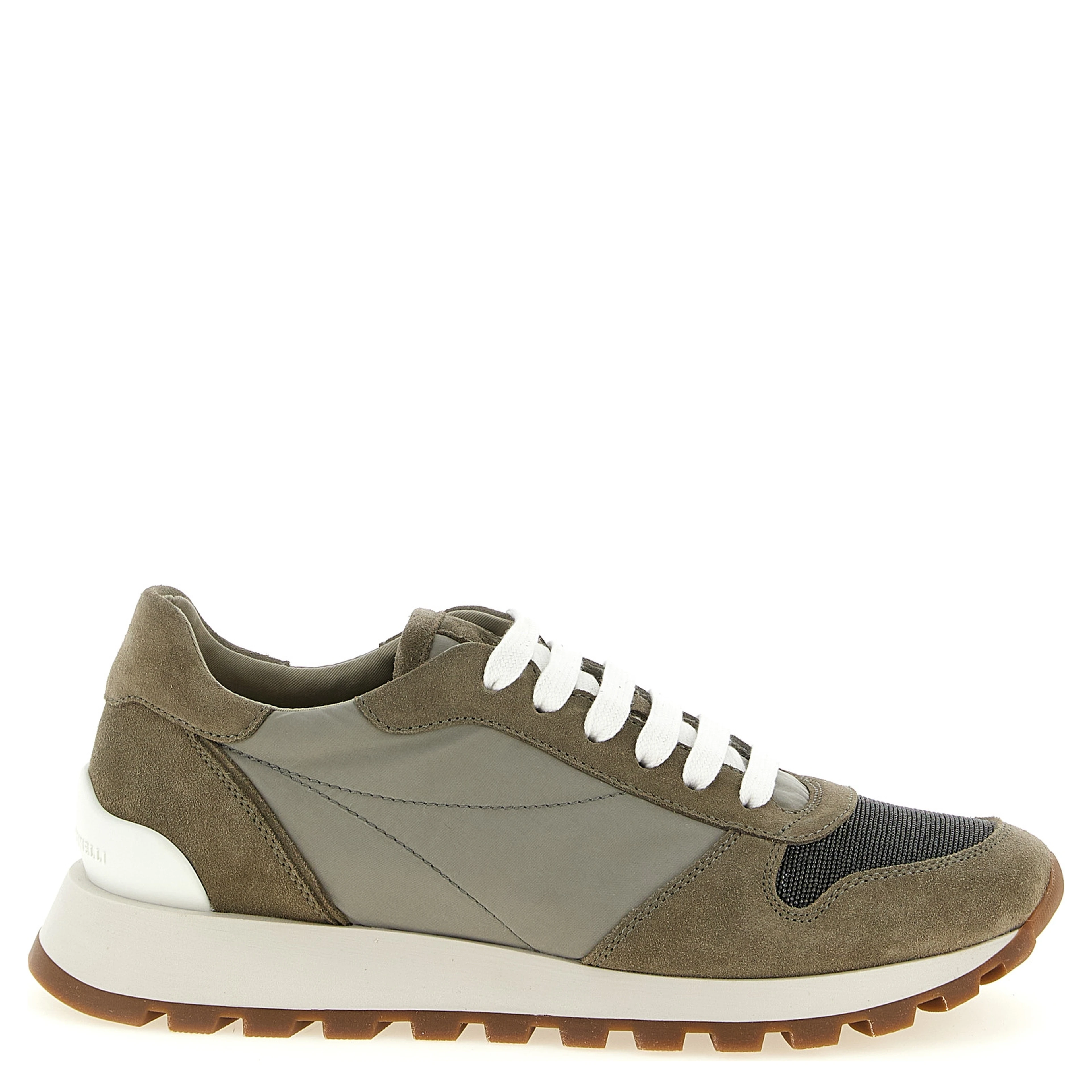 Bicolor Polyester Athletic Sneakers