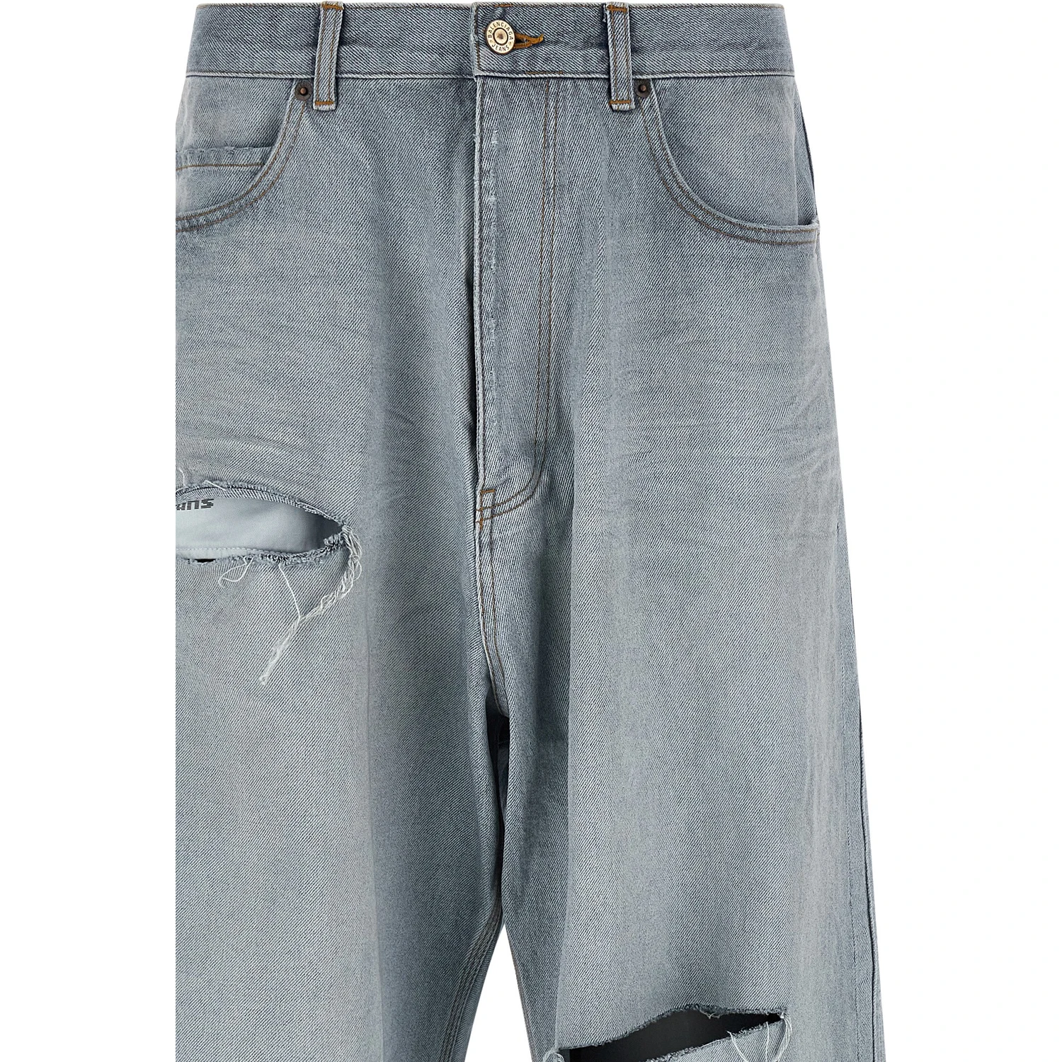 Blue Cotton Relaxed Fit Jeans